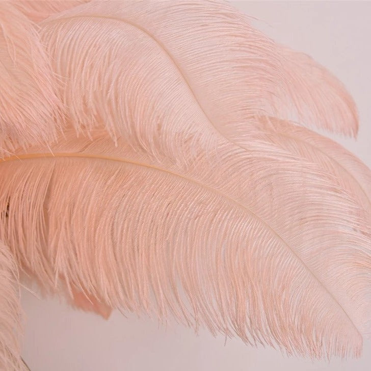 Luxury Ostrich Feather Resin LED Floor/Table Lamp