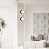 Round Textured Glass Wall Lamp