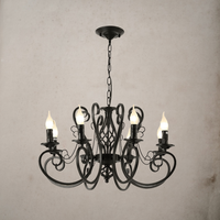 European Classic Iron Arms Chain LED Chandelier
