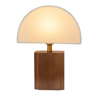 Retro Solid Wood Fabric Lampshade Table Lamp