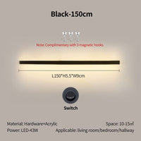 Simple Long Strip Shelf Eye Protection Wall Lamp