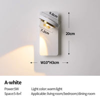 Modern Acrylic LED Simple Rotatable Wall Lamp
