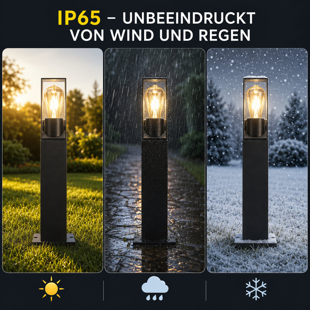Außen-Stehleuchte Garten IP65 E27 wasserdicht