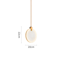Simple Marble Round Crystal Villa Pendant Lamps