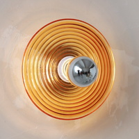 Vibrant Round Glass Wall Lamp