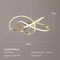 Modern Luxury Twisted Ring Chandelier Light