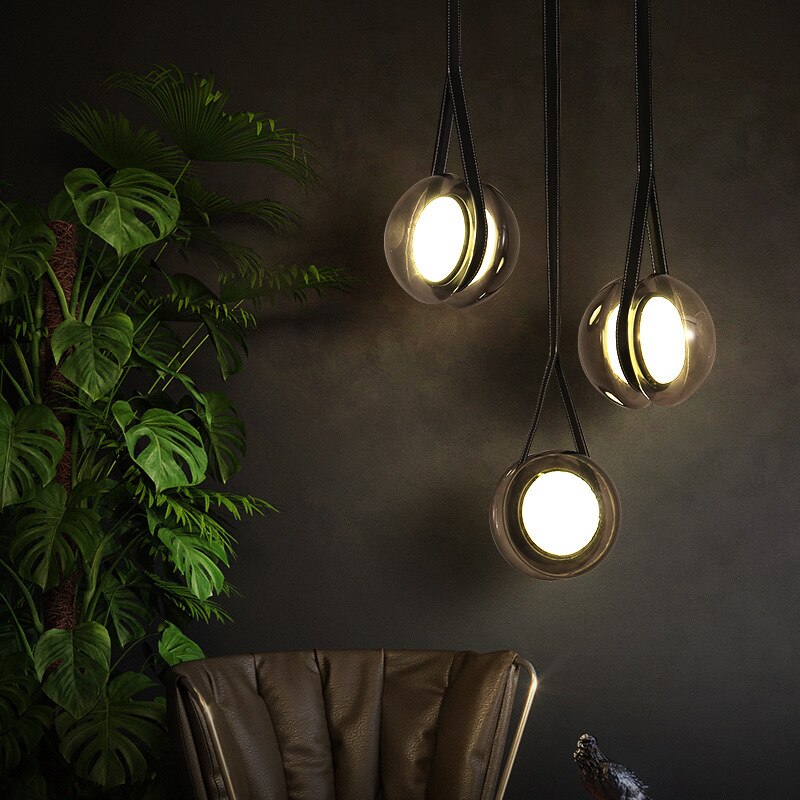 Blackhole Glass Ball Round Pendant Lights