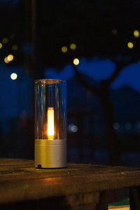 Yellow Nightstand Rechargeable Candle Table Lamp