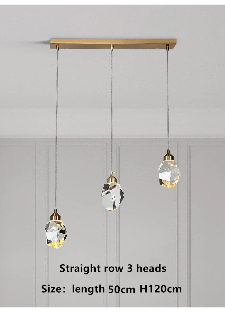 Nordic Crystal Diamond Glass Pendant Light