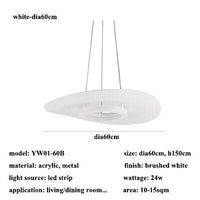 Modern Novelty Round Aluminum LED Pendant Light