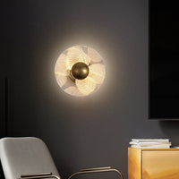 Modern Luxury Flower Round Wall Lamp