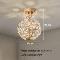 Sphere K9 Pure Crystal Noble Pendant Lamps