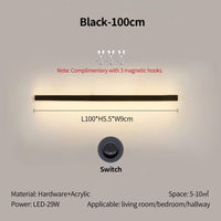 Simple Long Strip Shelf Eye Protection Wall Lamp