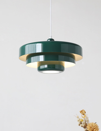 Multicolored Lacquered Metal Pendant Light