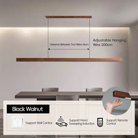 Wood Linear Sweep Sensor Chandelier