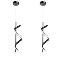 Minimalist LED Spiral Ring Pendant Lights