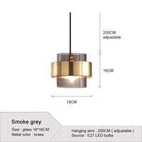 Nordic Luxury Plating Glass Pendant Light