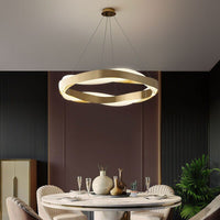 Modern Stainless Steel Rings LED Chandelier Lights