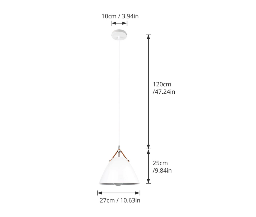 Strapped Charm Cone Pendant Light