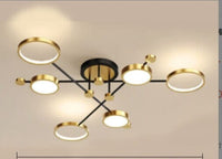 Modern Aluminum Ring Gold Frame LED Chandelier