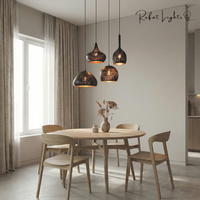 Vintage Etch Shade Metal Pendant Light
