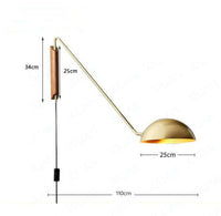 Vintage Metal Long Arm Wall Lamp