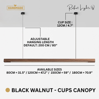Wood Linear Suspension Chandelier