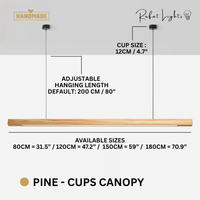 Wood Linear Suspension Chandelier