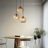 Contemporary Zigzag Glass Pendant Light