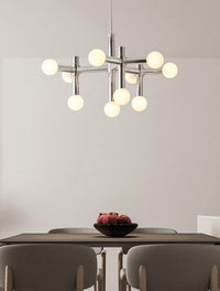 Chrome Glass Ball Chandelier