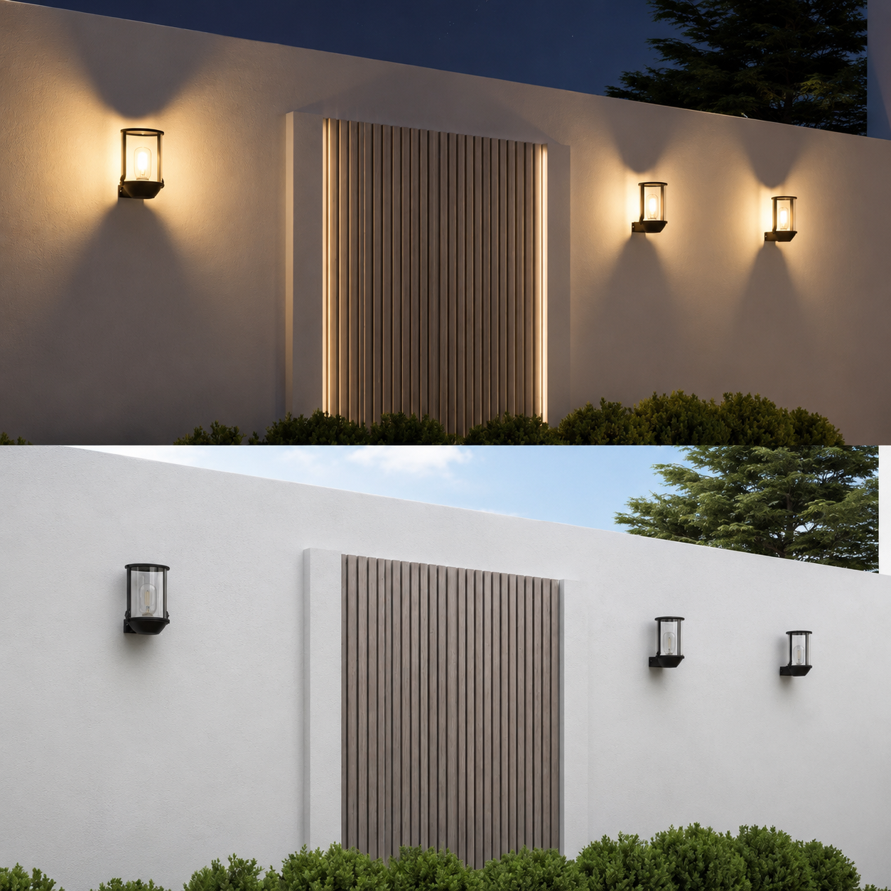 Außenwandleuchte schwarz E27 IP65 wasserdicht Lumeo Home