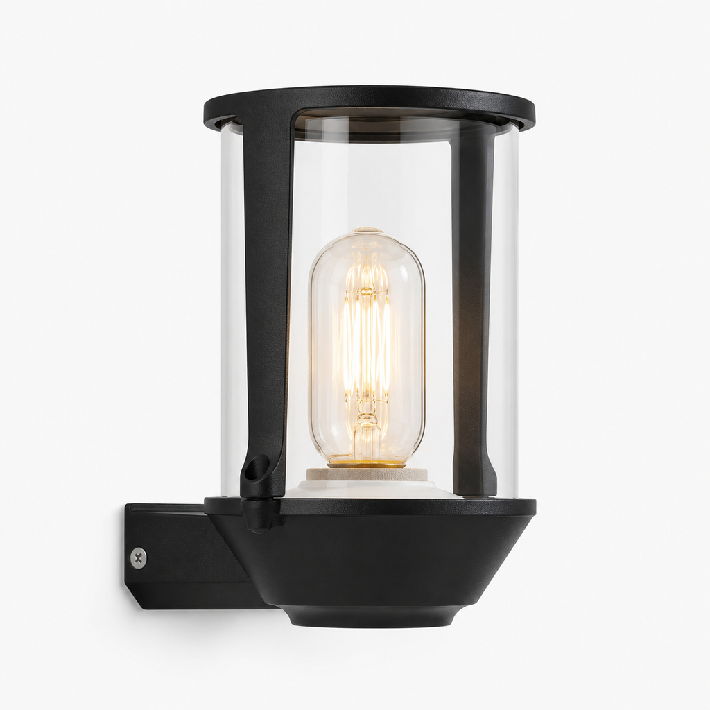 Außenwandleuchte schwarz E27 IP65 wasserdicht Lumeo Home