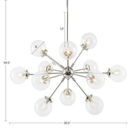 Oversized 12 Globe Bulbs Chandelier