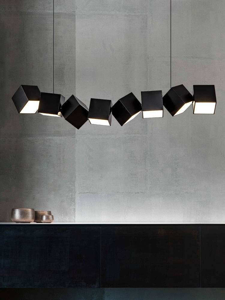 Nordic Cube Box Long Bar Pendant Lighting