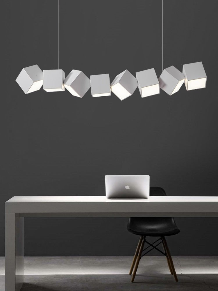 Nordic Cube Box Long Bar Pendant Lighting