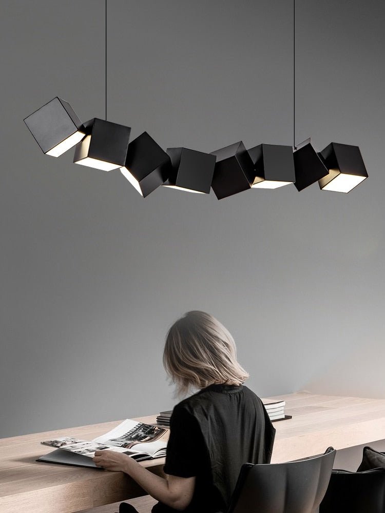 Nordic Cube Box Long Bar Pendant Lighting