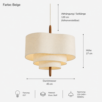 Deckenleuchte Stoff Lumeo Home