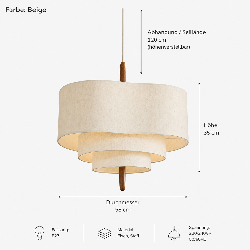 Deckenleuchte Stoff Lumeo Home