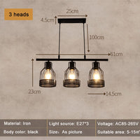 Industrial Style Loft Multi-Heads Chandelier Lamp