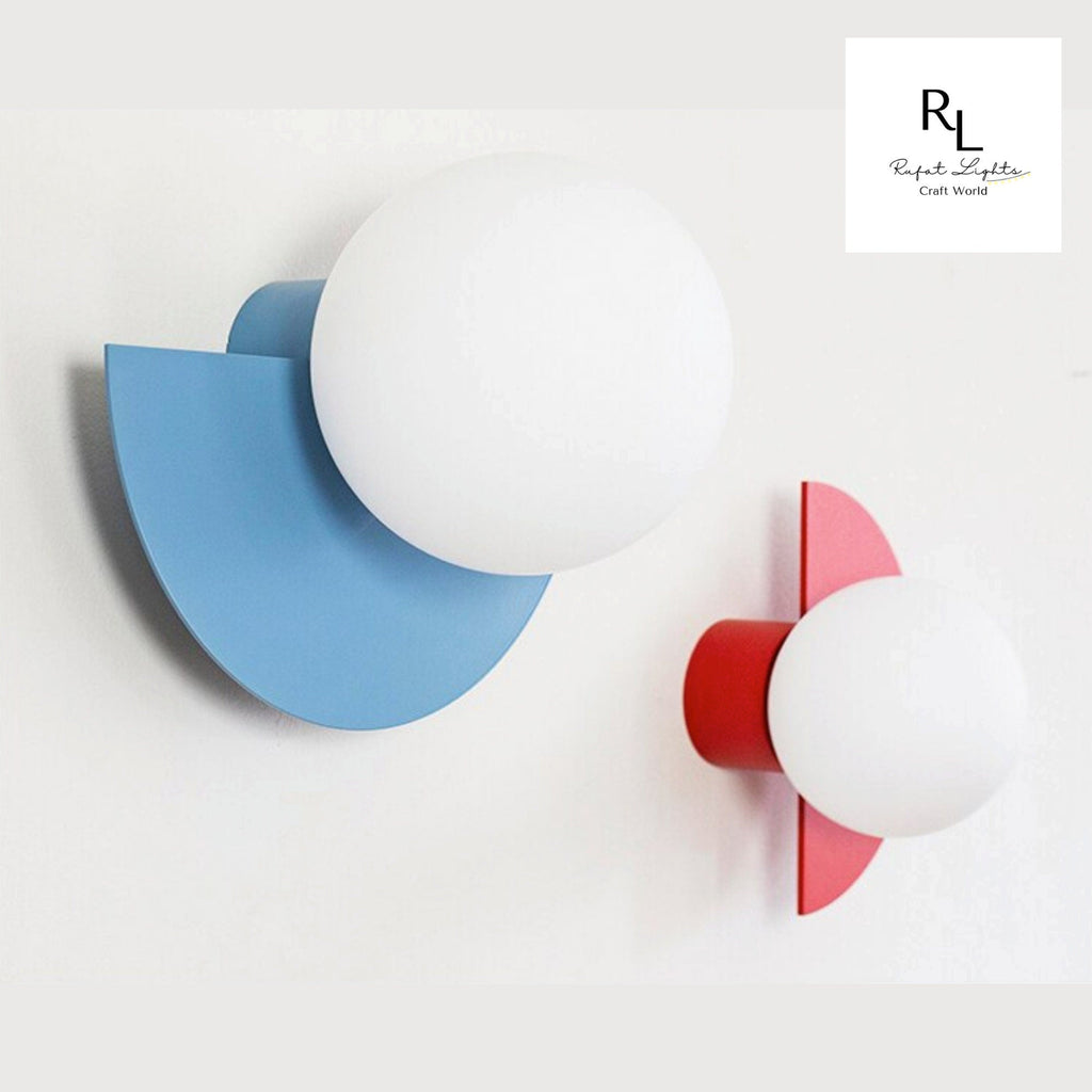 Minimalist Arc Colorful Nordic Wall Lamp Sconce Light Fixtures