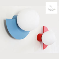 Minimalist Arc Colorful Nordic Wall Lamp Sconce Light Fixtures