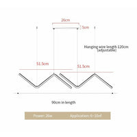Classic Zig Zag Kitchen Island Branch Chandelier