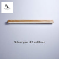 Wooden linear Wall Lamp Nordic Striped Solid Wood Lamp