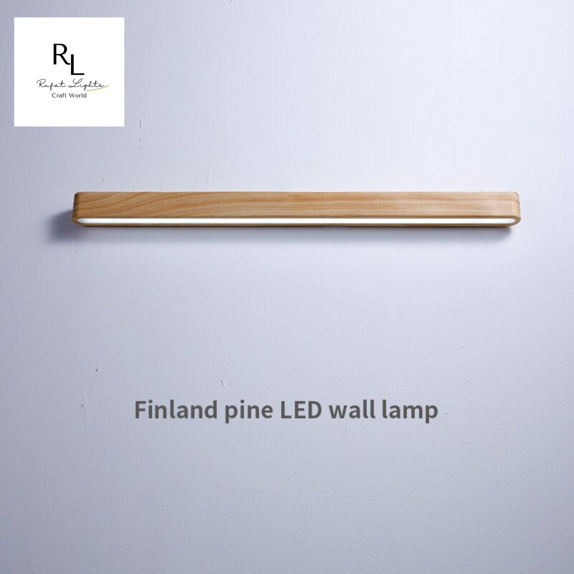 Wooden linear Wall Lamp Nordic Striped Solid Wood Lamp