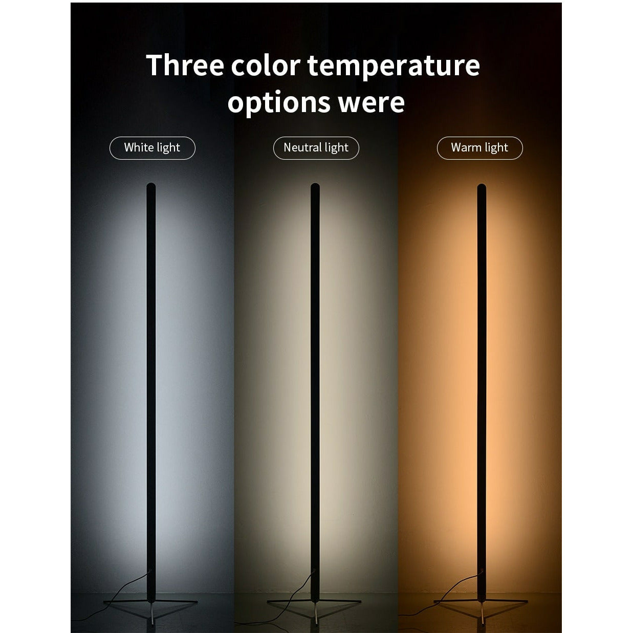 Wooden Standing Floor Lamp LED Art Decor