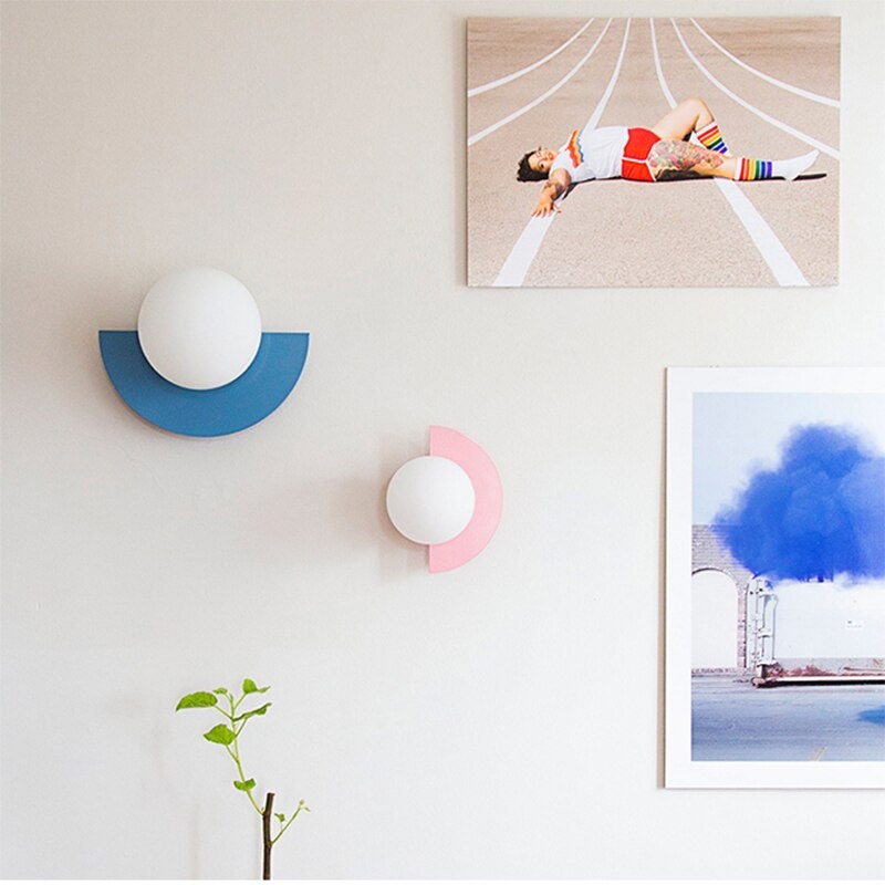 Minimalist Arc Colorful Nordic Wall Lamp Sconce Light Fixtures