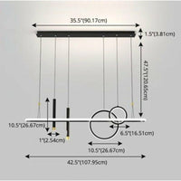 Chandelier Lighting Modern Black/Gold Metal Liner