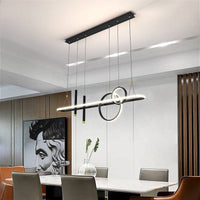 Chandelier Lighting Modern Black/Gold Metal Liner