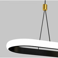 Chandelier Lighting Modern Black/Gold Metal Liner