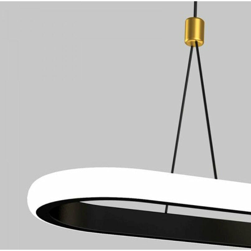 Chandelier Lighting Modern Black/Gold Metal Liner